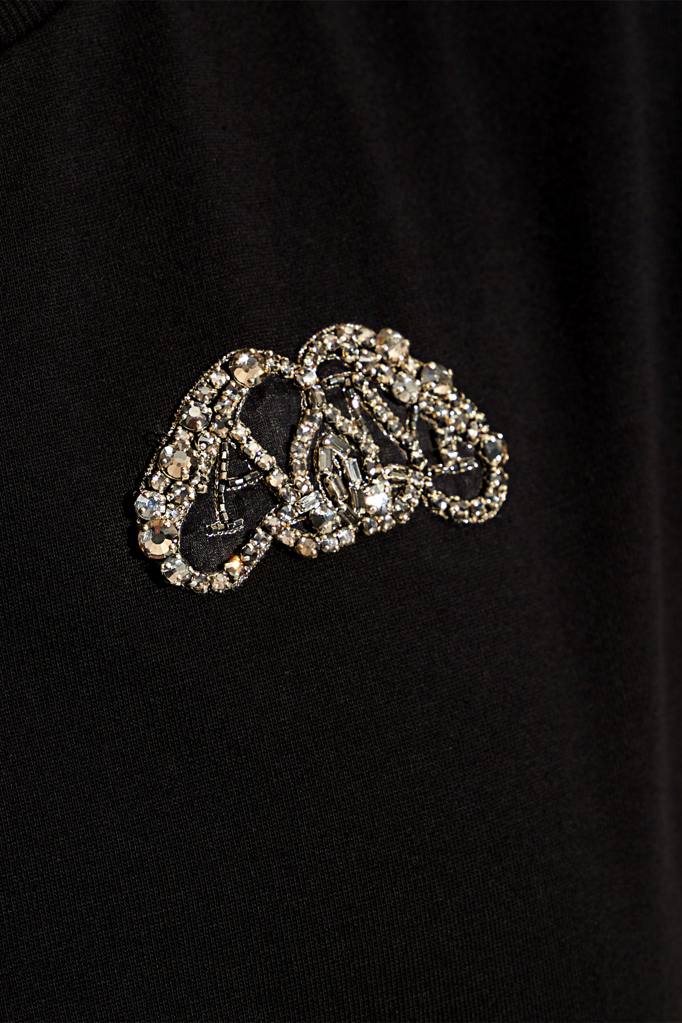 Black Dress with logo application Alexander McQueen